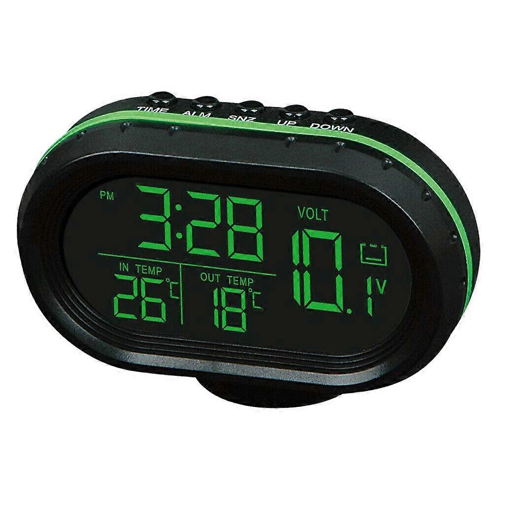 Digital Alarm Clock with Large LCD Display 12/24 Hour Format for Bedroom or Car  Green Orange