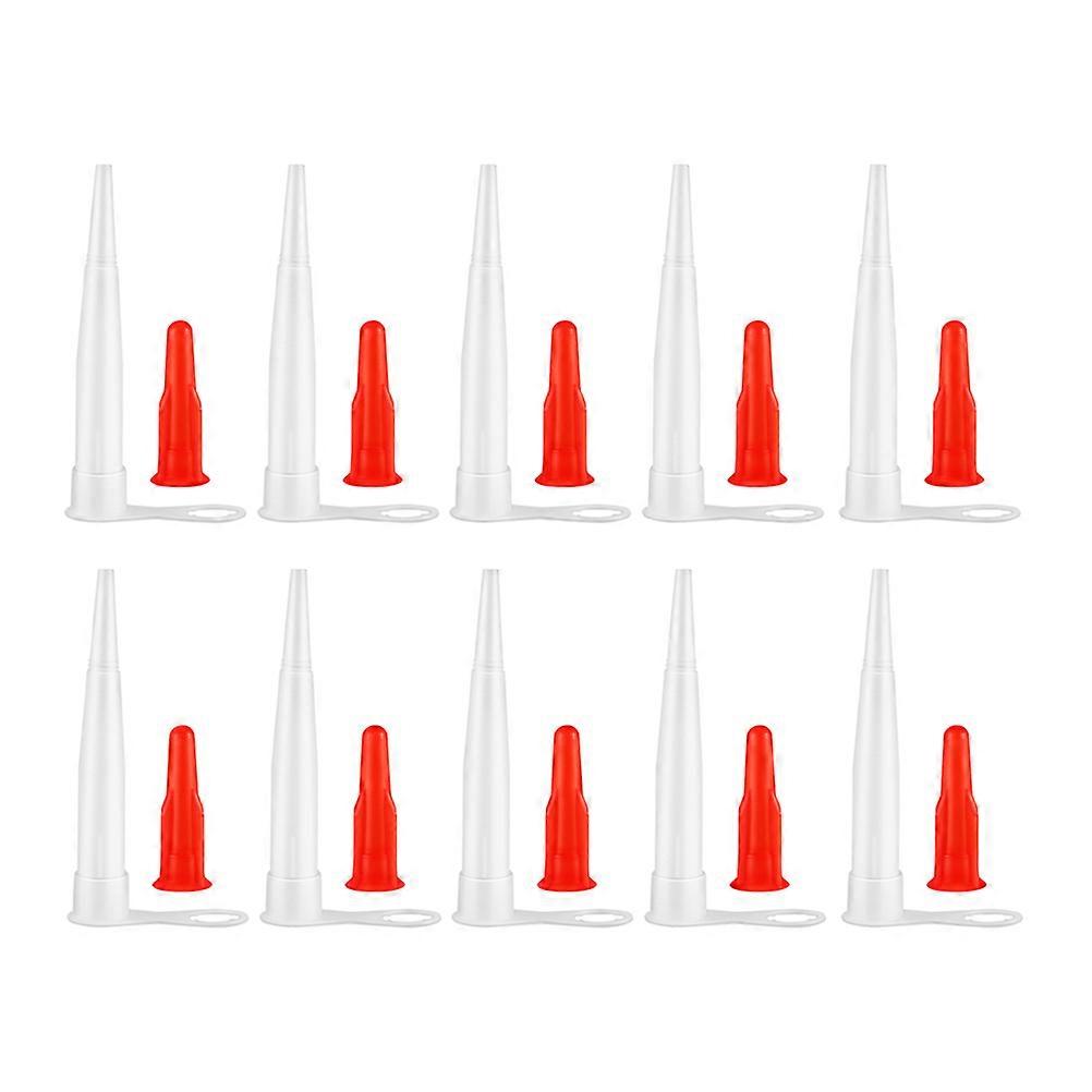Reusable Caulk Nozzles Caulk Tube Caps for Filling 12Sets in Assorted Color ABS