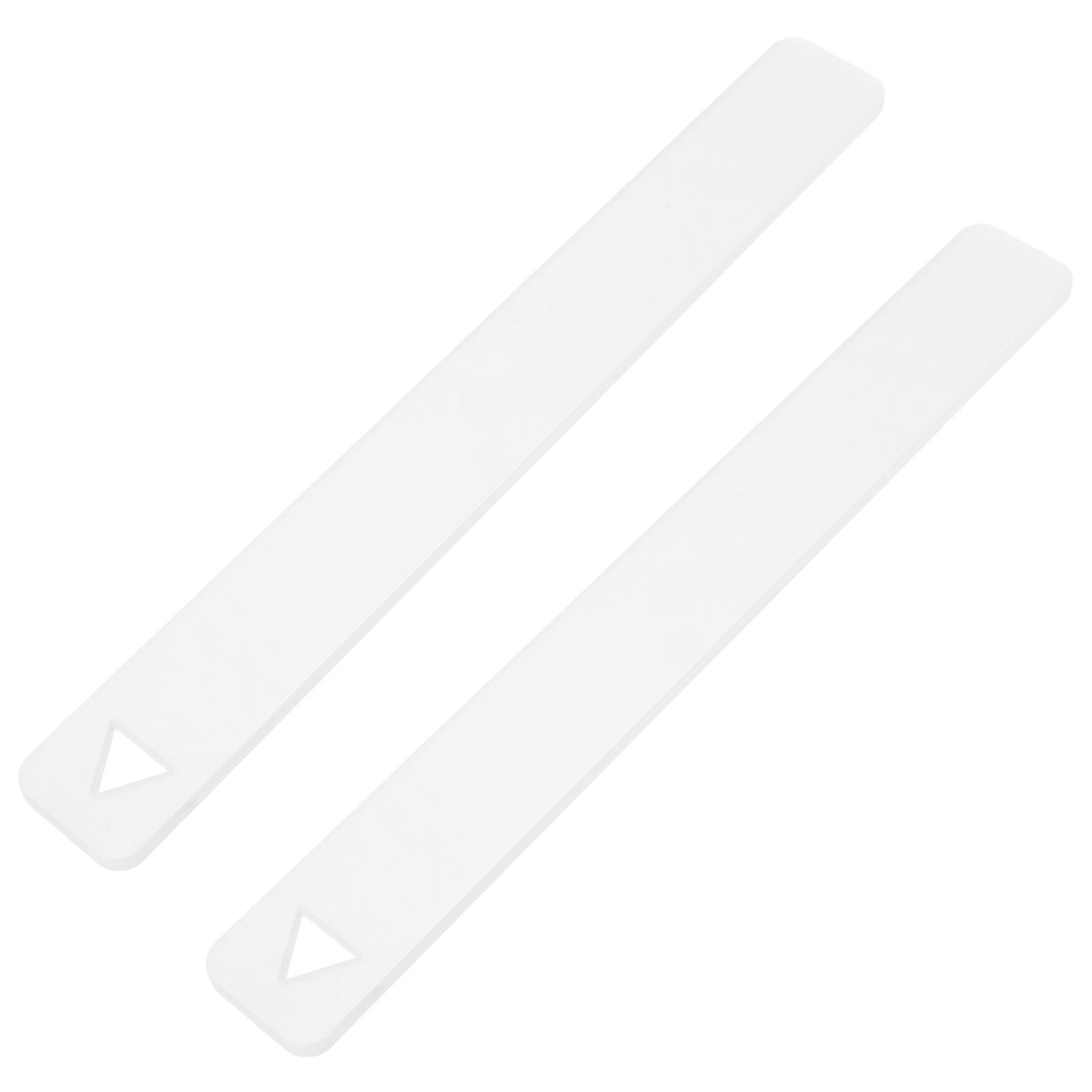Transparent Acrylic Polymer Clay Thickness Leveling Ruler for Clay Tools 1Pair