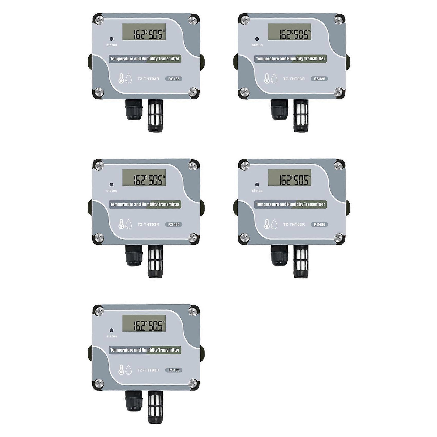 5X RS485 Temperature Humidity Sensor Modbus RTU Temp Sensor Digital Industrial Temp and Humidity Transmitter