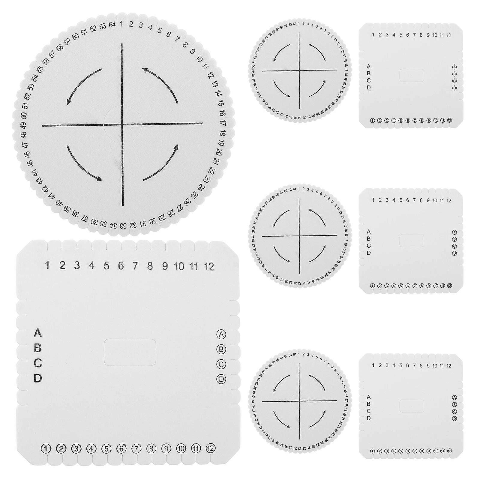 8Pcs Kumihimo Braiding Disk Set Foam Tool for DIY Bracelet Crafting