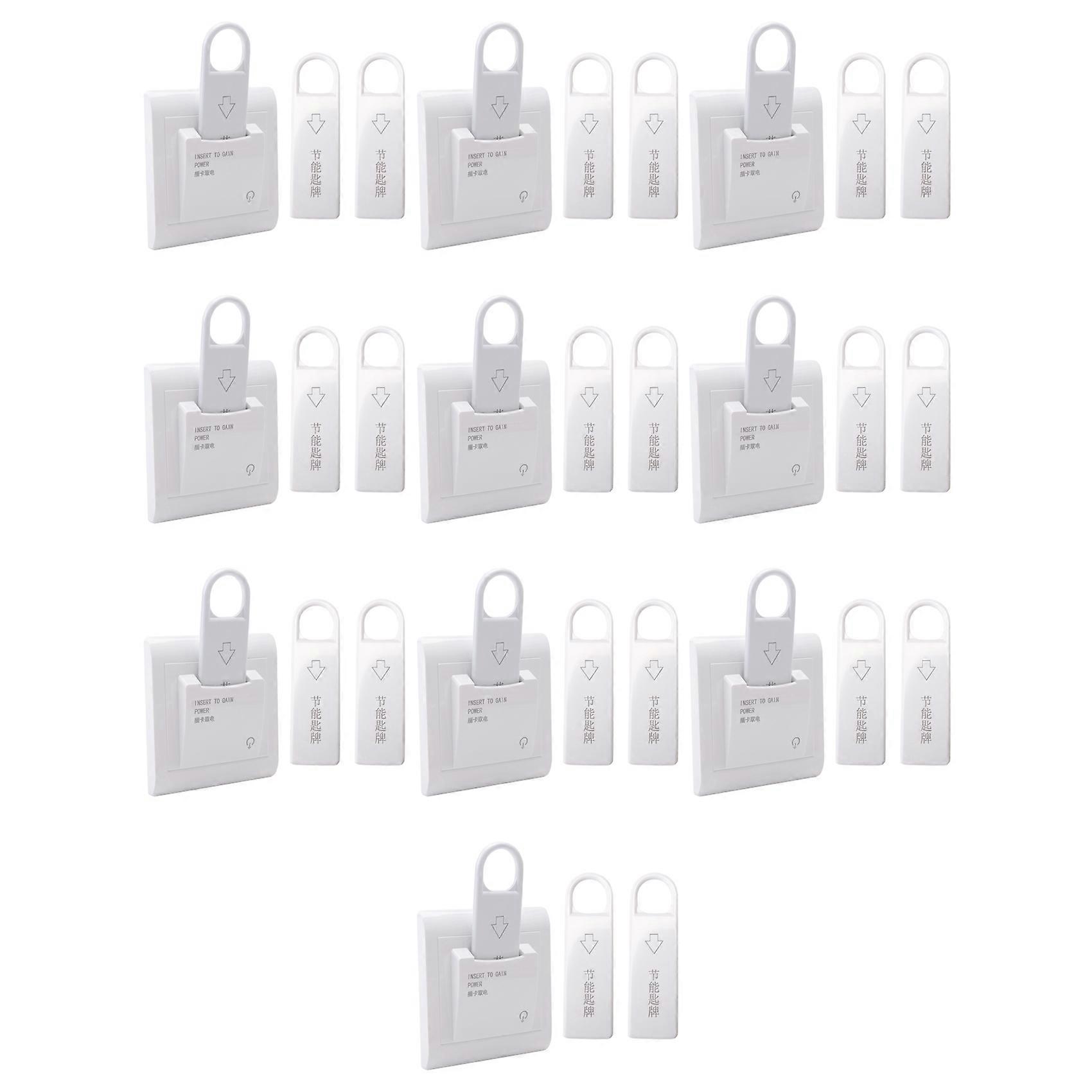 10X High Grade Hotel Magnetic Card Switch Energy Saving Switch Insert Key for Power with 30 Card