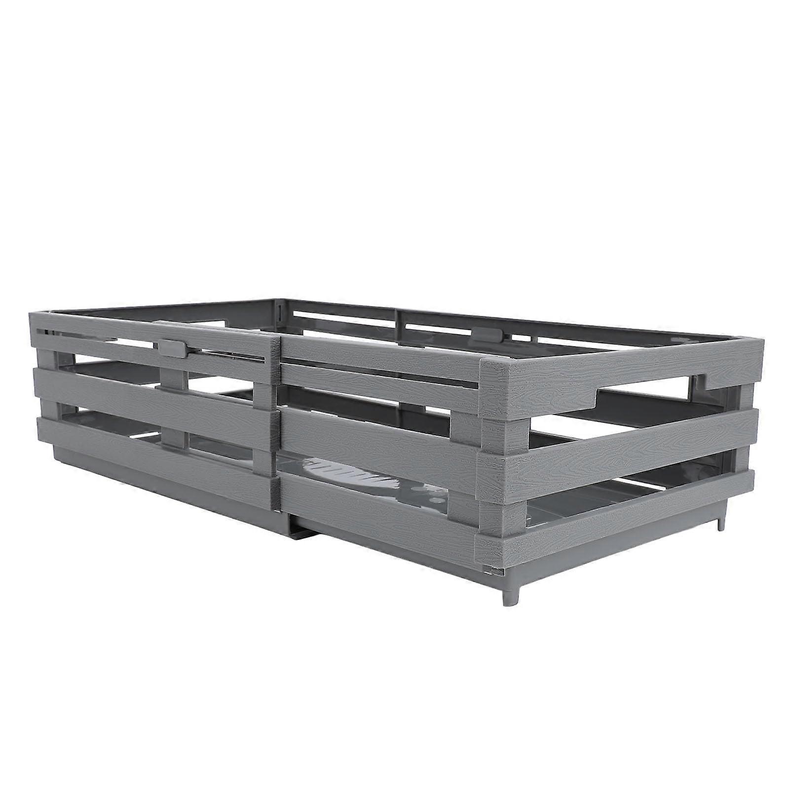 Expandable Storage Box with Adjustable Length, Foldable PP Bin for Camping, Car Trunk and Home Use (Gray)