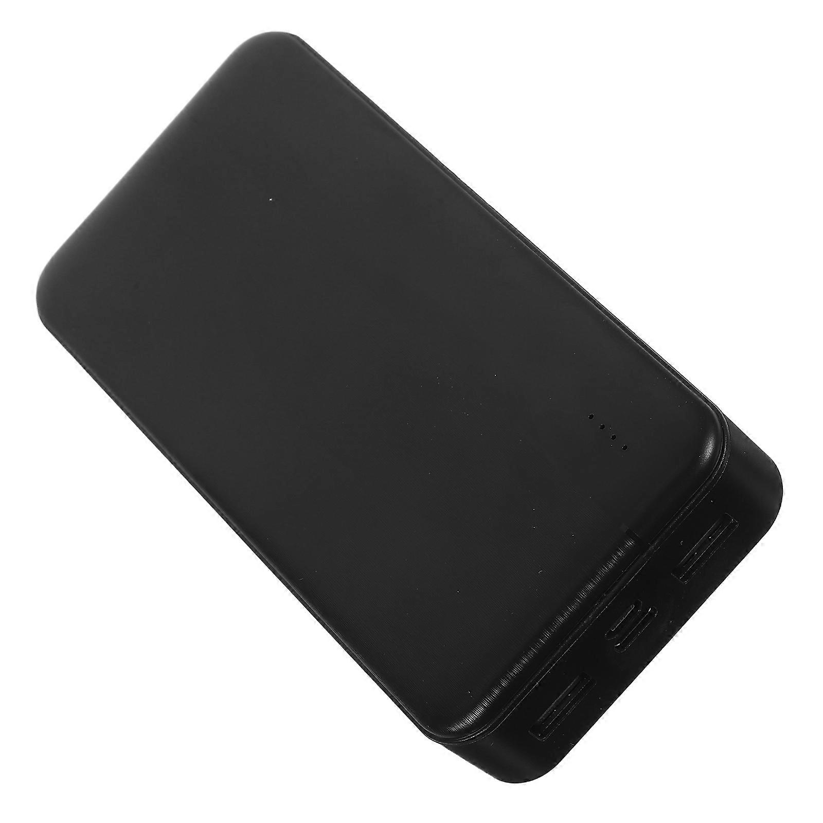 Portable Power Bank Shaped Storage Box for Secure Key Storage Black Plastic Compact Lightweight