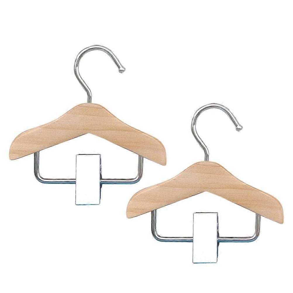 Mini-Hundekleiderbügel aus Holz, 2 Stück, Beige