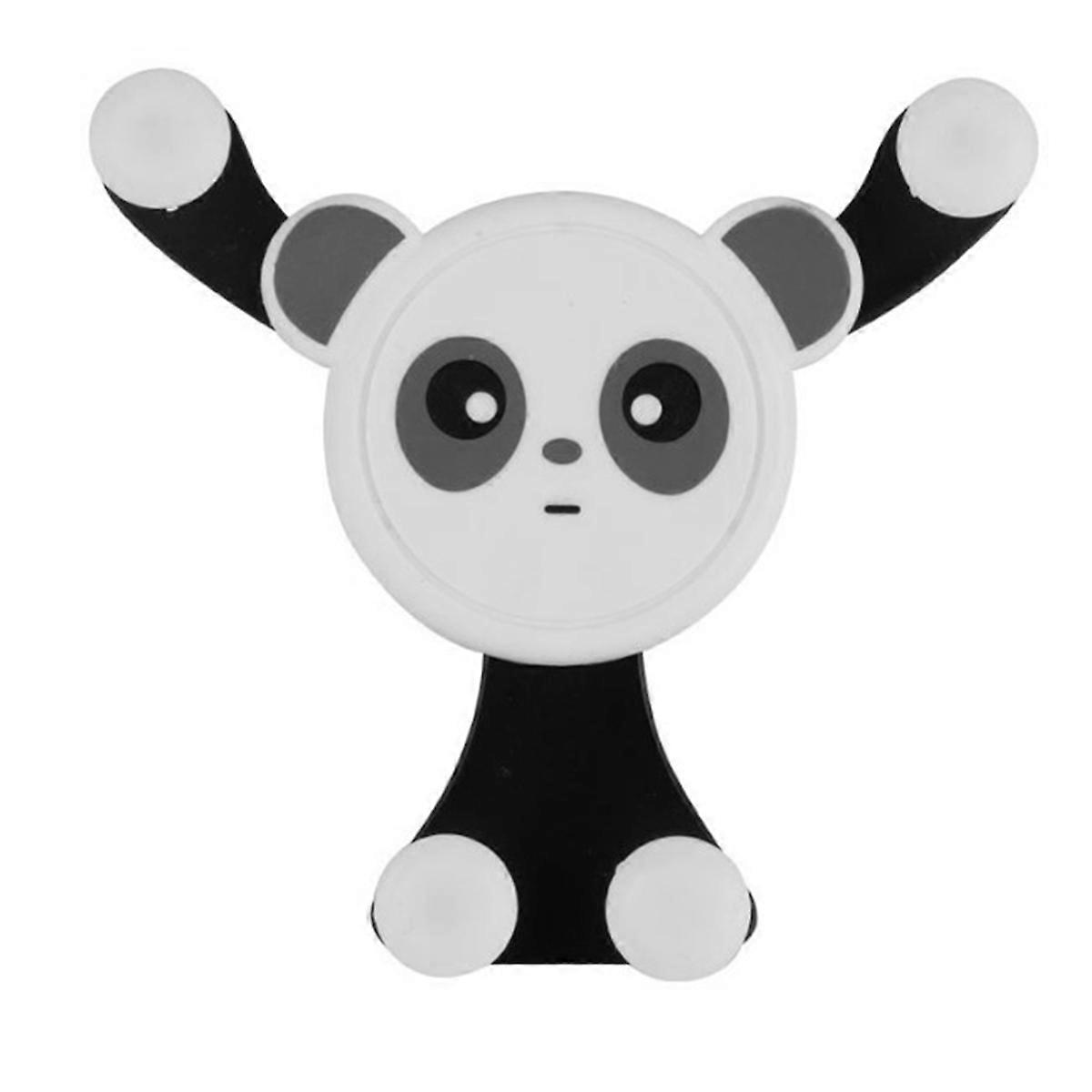 Universal Mobile Stand for Phone Support Cartoon Panda Car Bracket Black
