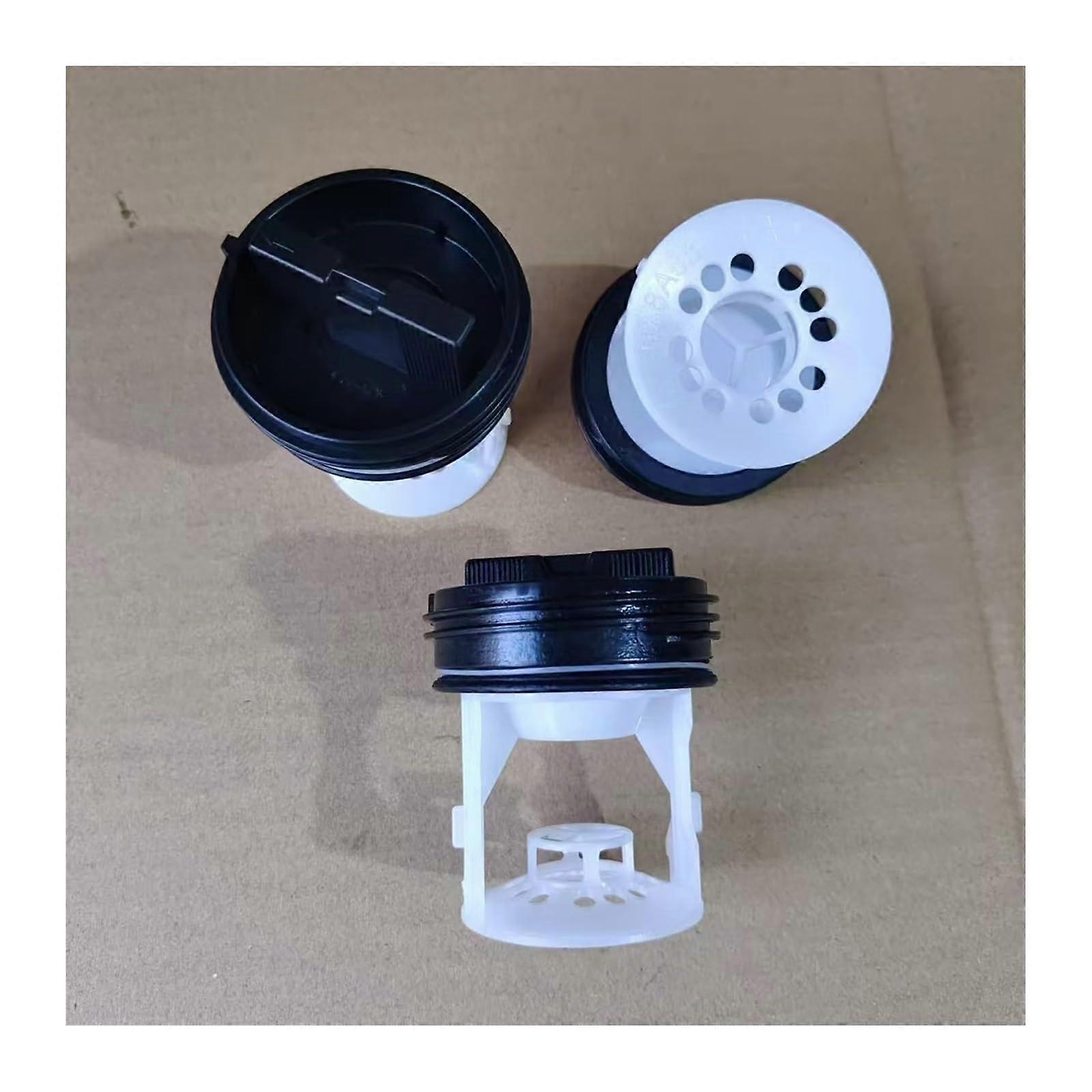 Universal Washing Machine Drain Pump Filter with Quiet Mesh Plug for Front Load Washer White