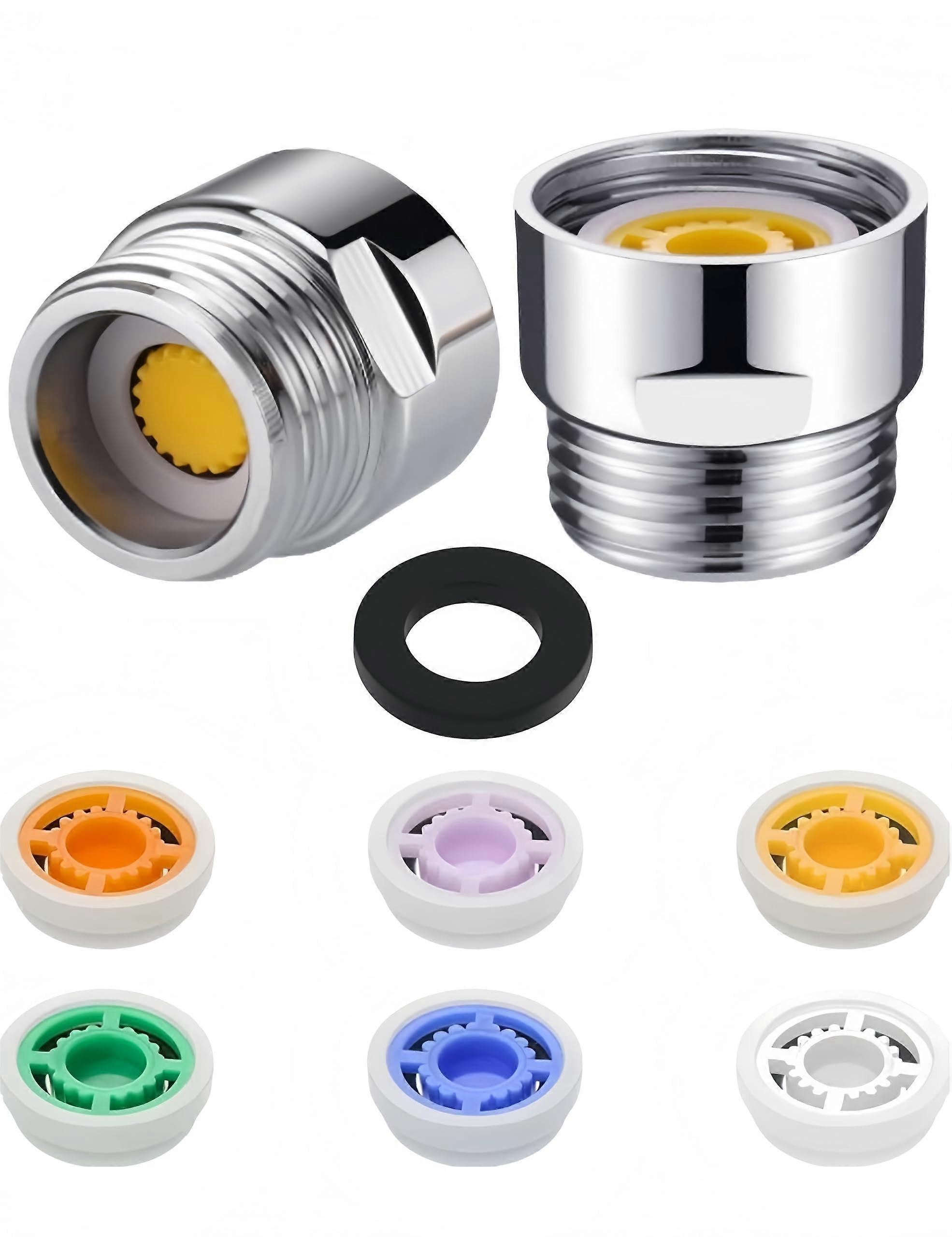 7pcs Adjustable Shower Flow Restrictor Set, Universal Water Saver Shower Head Adapter, 1.22.5 GPM
