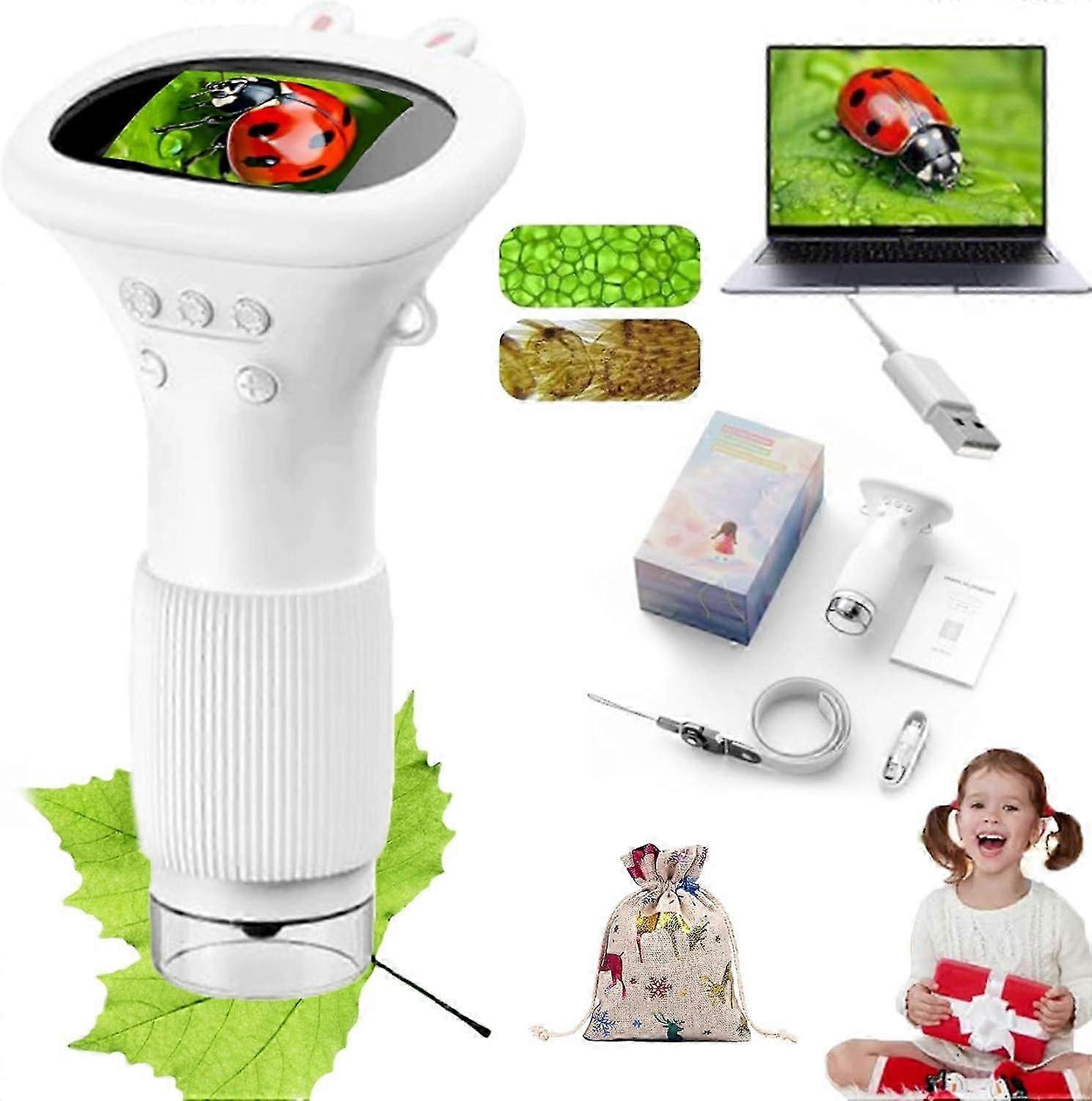 Minilabbies Microscope, Advanced Digital Microscope, Mini Microscope for Kids, 200x Zoom Mini Microscope, Pocket Handheld Digital Microscope 2025