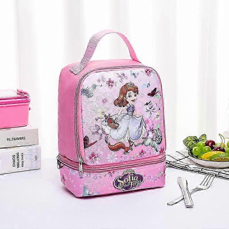 2025 Girl Kids Frozen Princess Cartoon Lunch Bag School Picnic Food Store Bags Snack Box Reusable