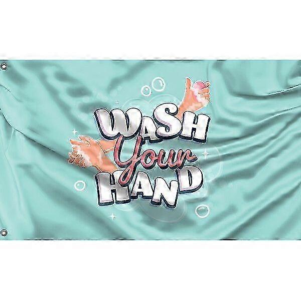 Wash Your Hand Flag Pattern 912