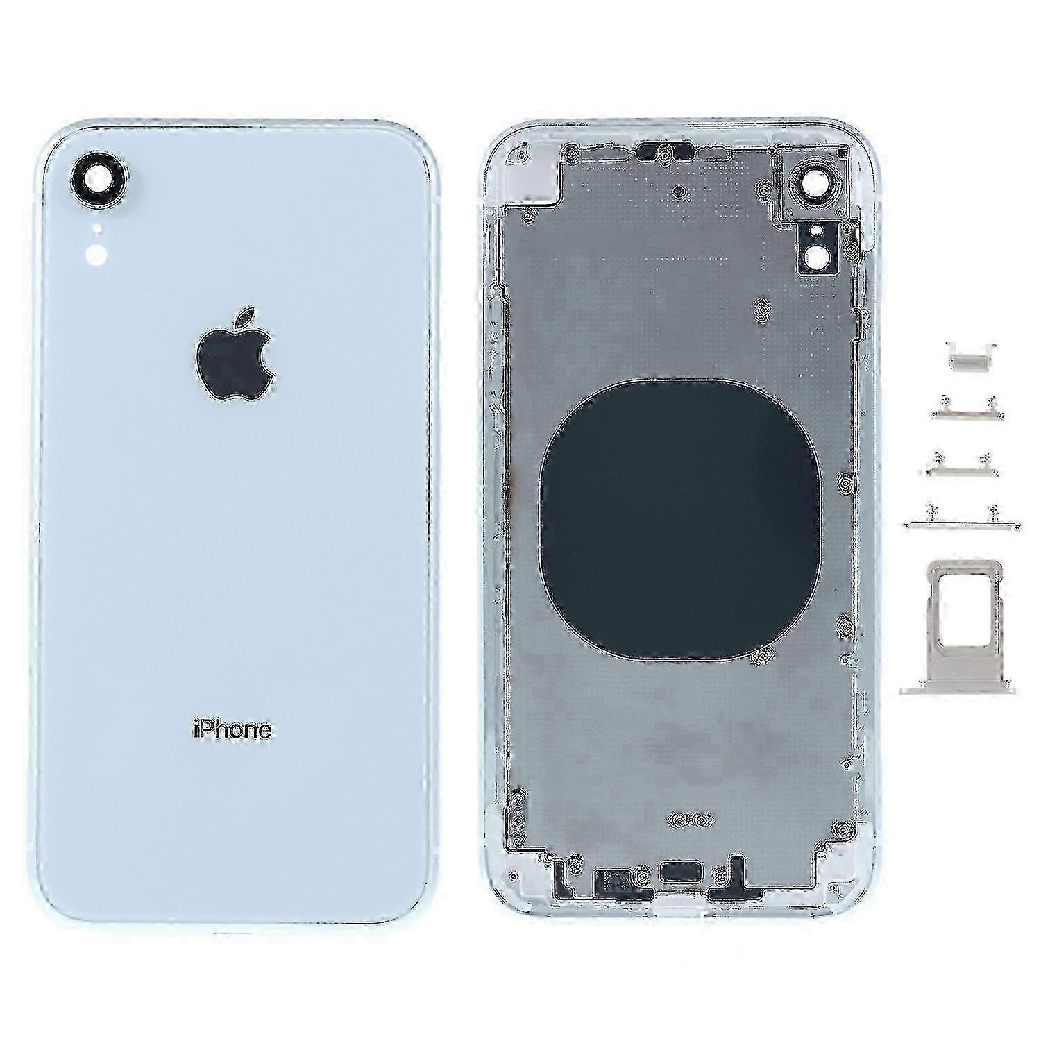 2025 For iPhone XR Back Battery Housing Cover+Middle Plate Frame+Side Buttons Replacement,EU Version