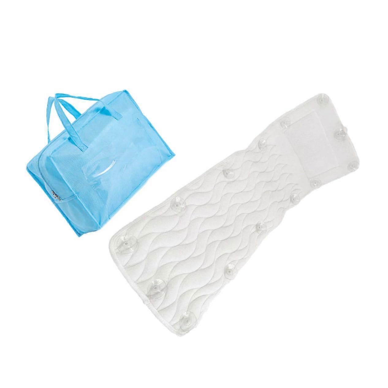 Bathtub Pillow with NonSlip Suction Cups, Ergonomic Neck and Back Support, QuickDry Mesh
