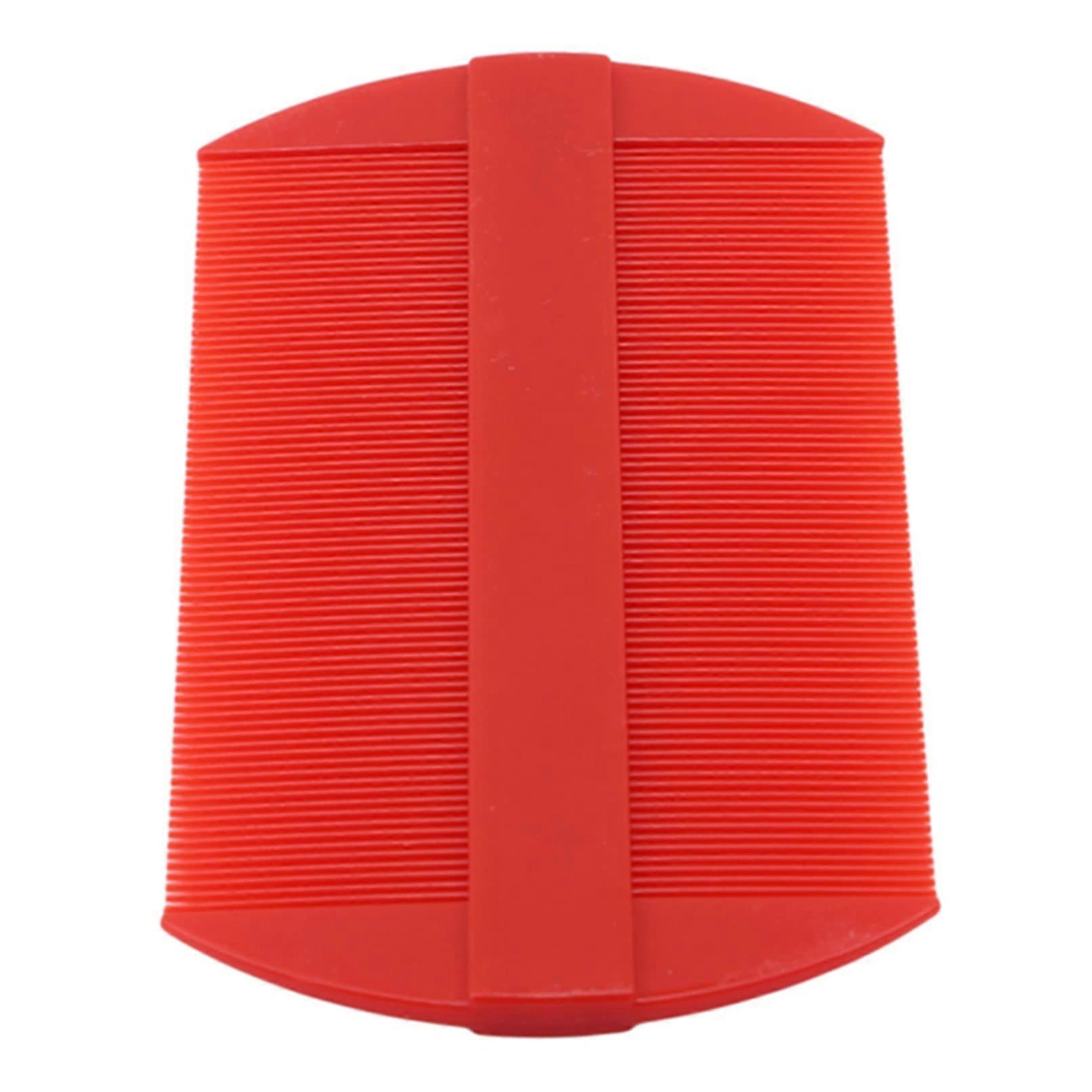 Red Double Sided Lice Removal Comb with Fine Teeth, Waterproof AntiSlip Ergonomic Grip