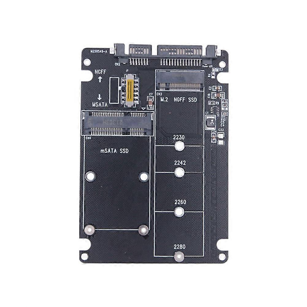 SSD to SATA NGFF mSATA 2in1 Adapter Card Dual SSD Support Speed Switchable Converter
