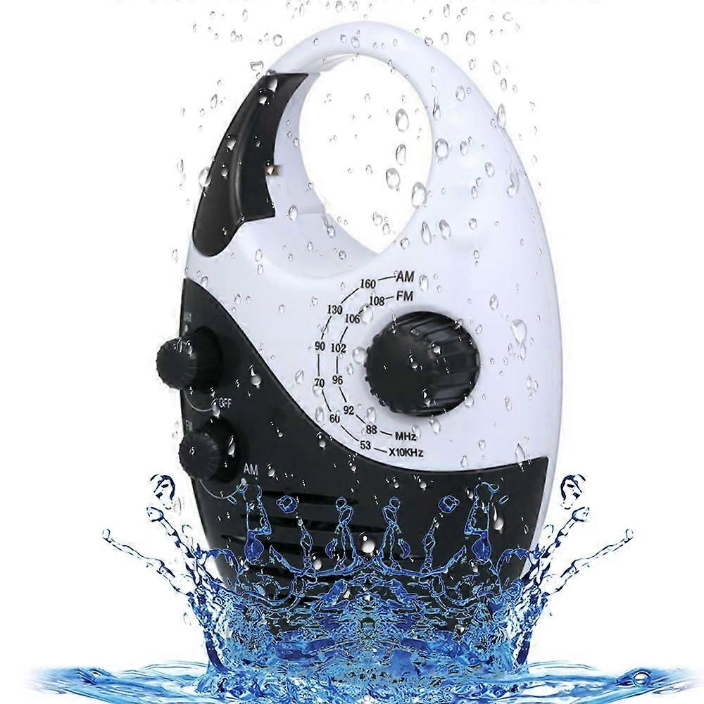 Waterproof shower radio with adjustable volume