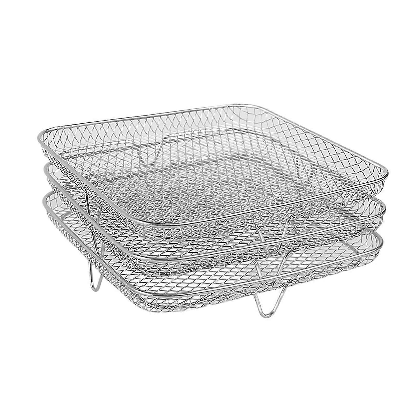 3Layer Stackable BBQ Grill Rack with Foldable Design for Outdoor Camping and Household Baking