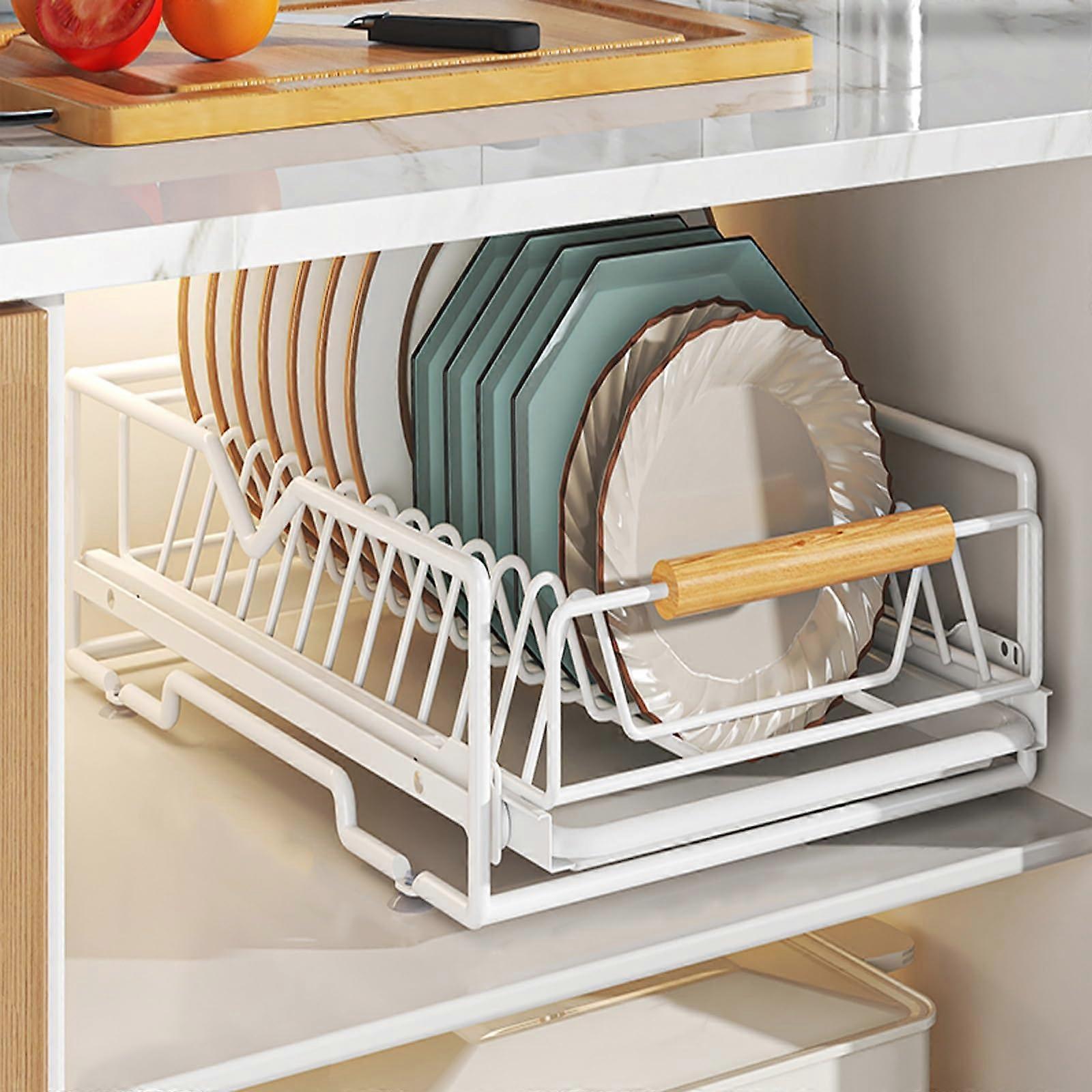 Large Stainless Steel Dish Drying Rack with Utensil Holder,  Capacity Rust Resistant Drainer