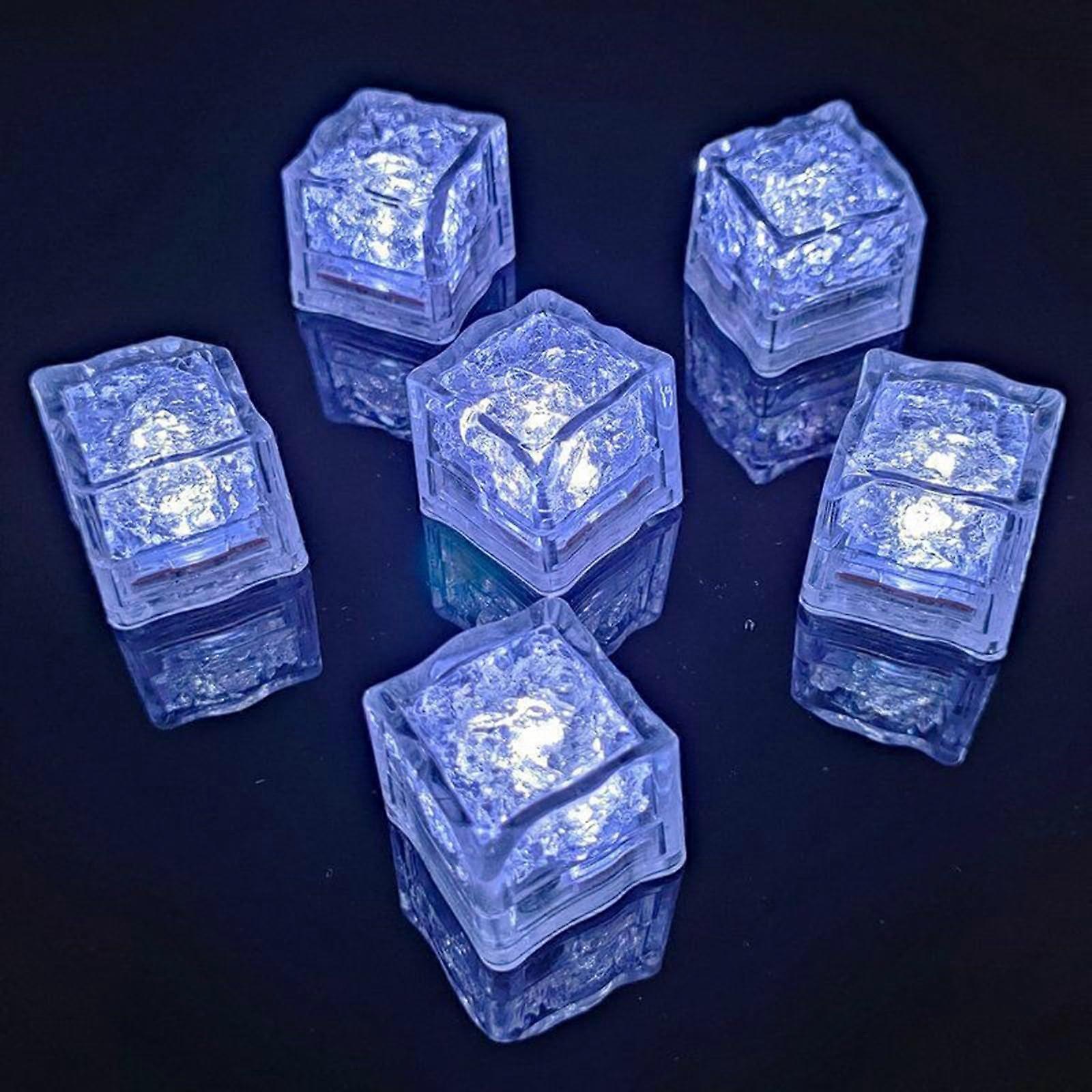 48 Pack Waterproof LED Ice Cubes for Drinks, Glow Lights for Wedding Decor and Party Bar