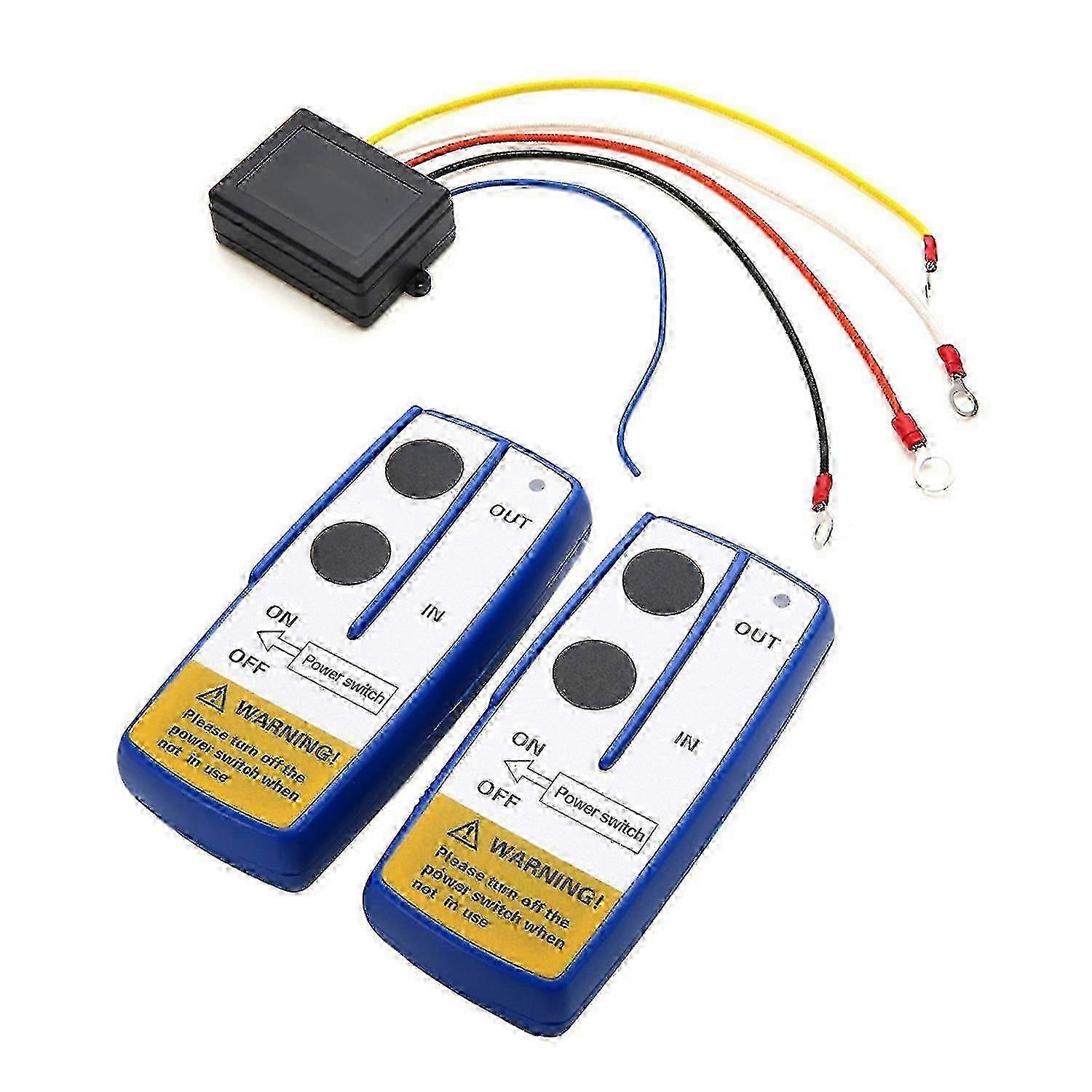 Universal 12V 50ft Wireless Console Winch Remote Control Kit For Jeep ATV SUV