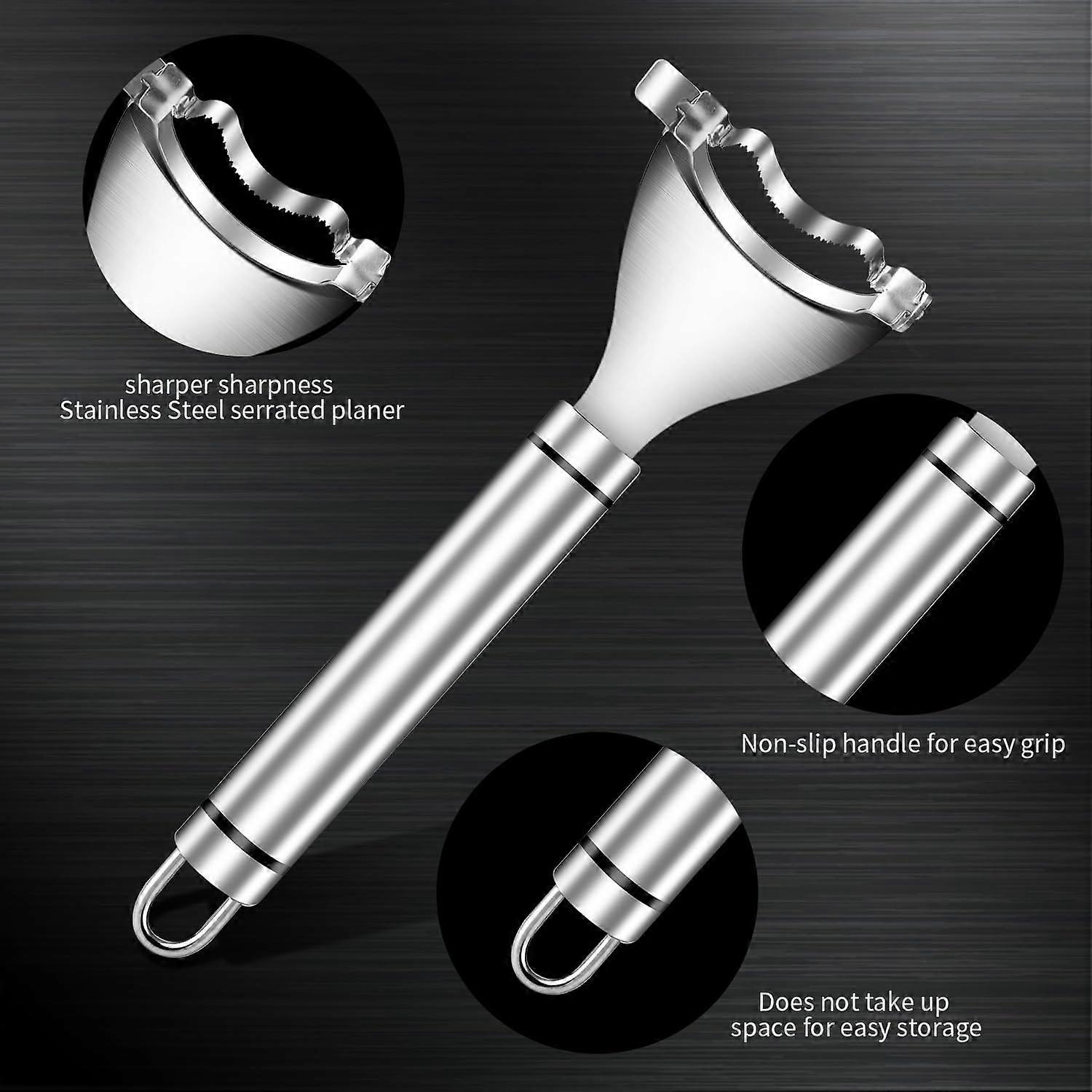 Stainless Steel Corn Peeler and Stripper Set, Ergonomic NonSlip Handle for Fast Kernel Removal