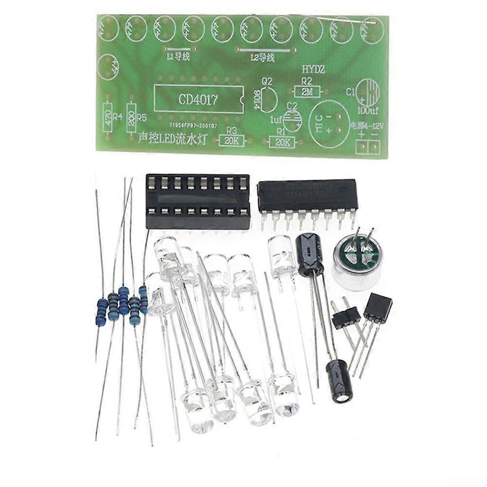 Voice Activated LED Light Kit with MultiColor Sound Display for DIY Electronic Learning and Creative Projects
