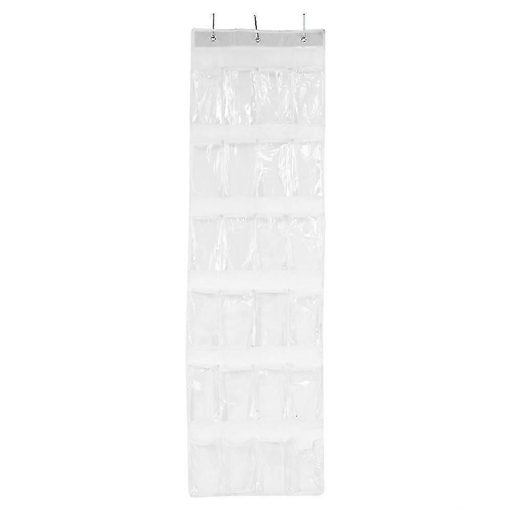 24-Pocket Hanging Transparent Shoe Storage Organizer