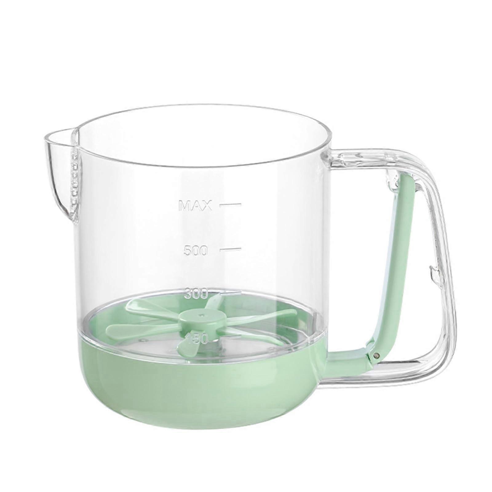 Hand Mixer with Large 2L Bowl Precise Measuring Marks Ergonomic NonSlip Handle Green
