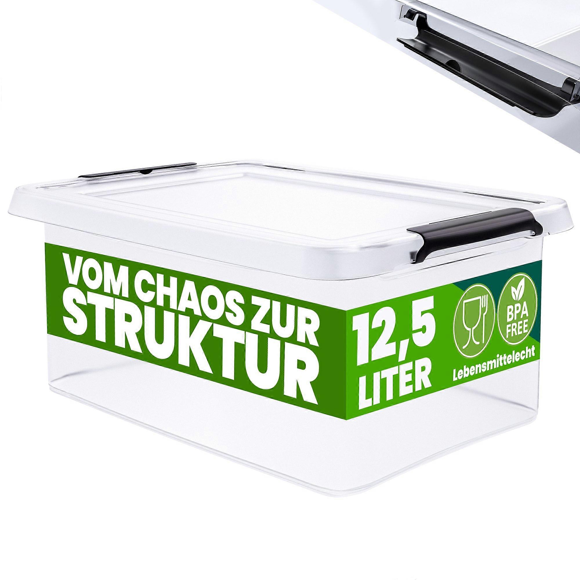 Storage box transparent 39x29x17cm 125L stackable