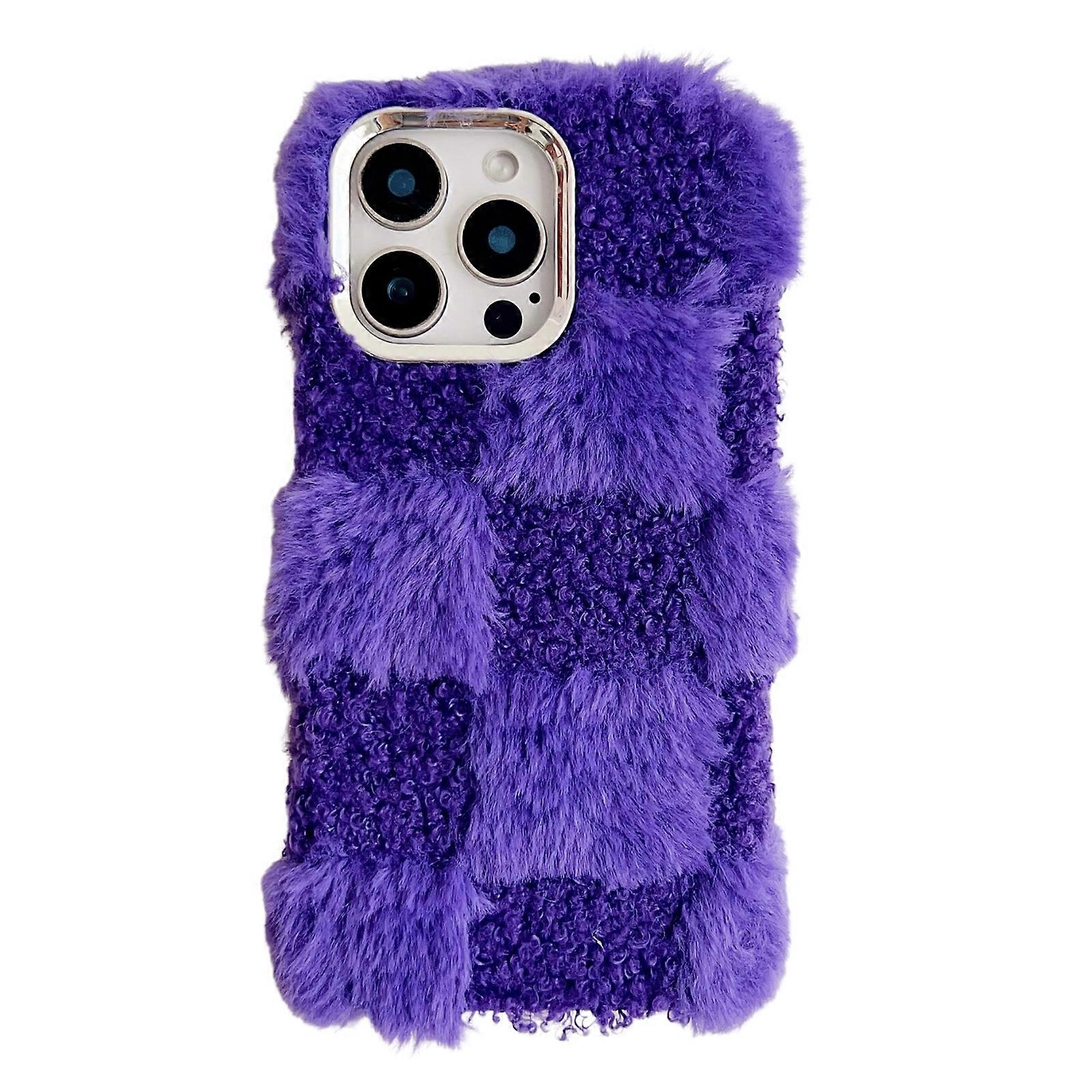 Square Grid Plush TPU Phone Case