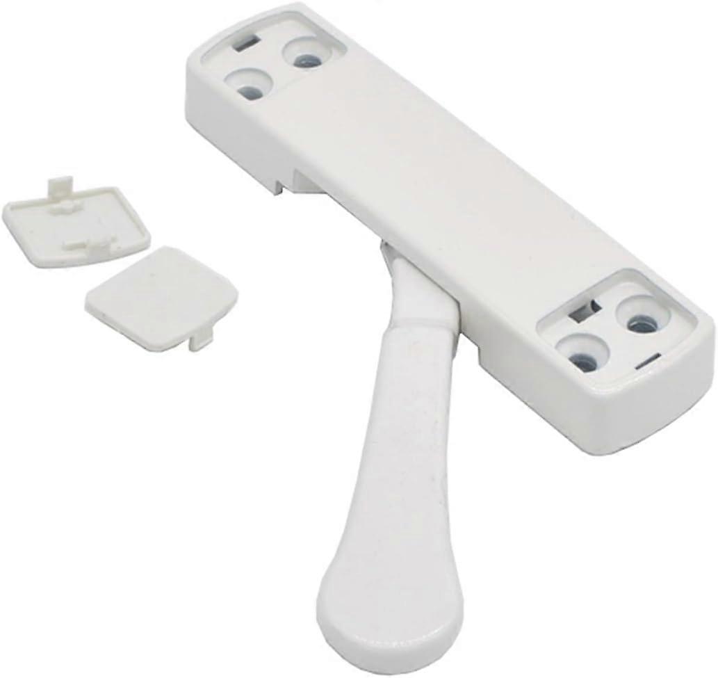 White 45mm Lockable Casement Window Handle with Secure Lock for Outward Opening Windows