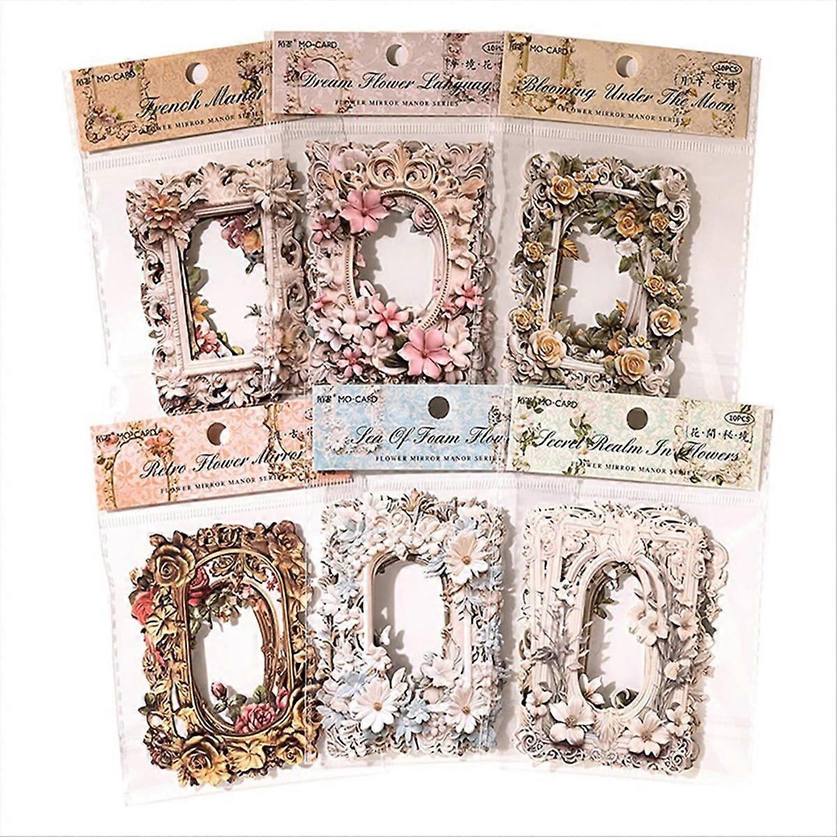 60 Sheets Retro Background Decorative Paper Scrapbook Paper