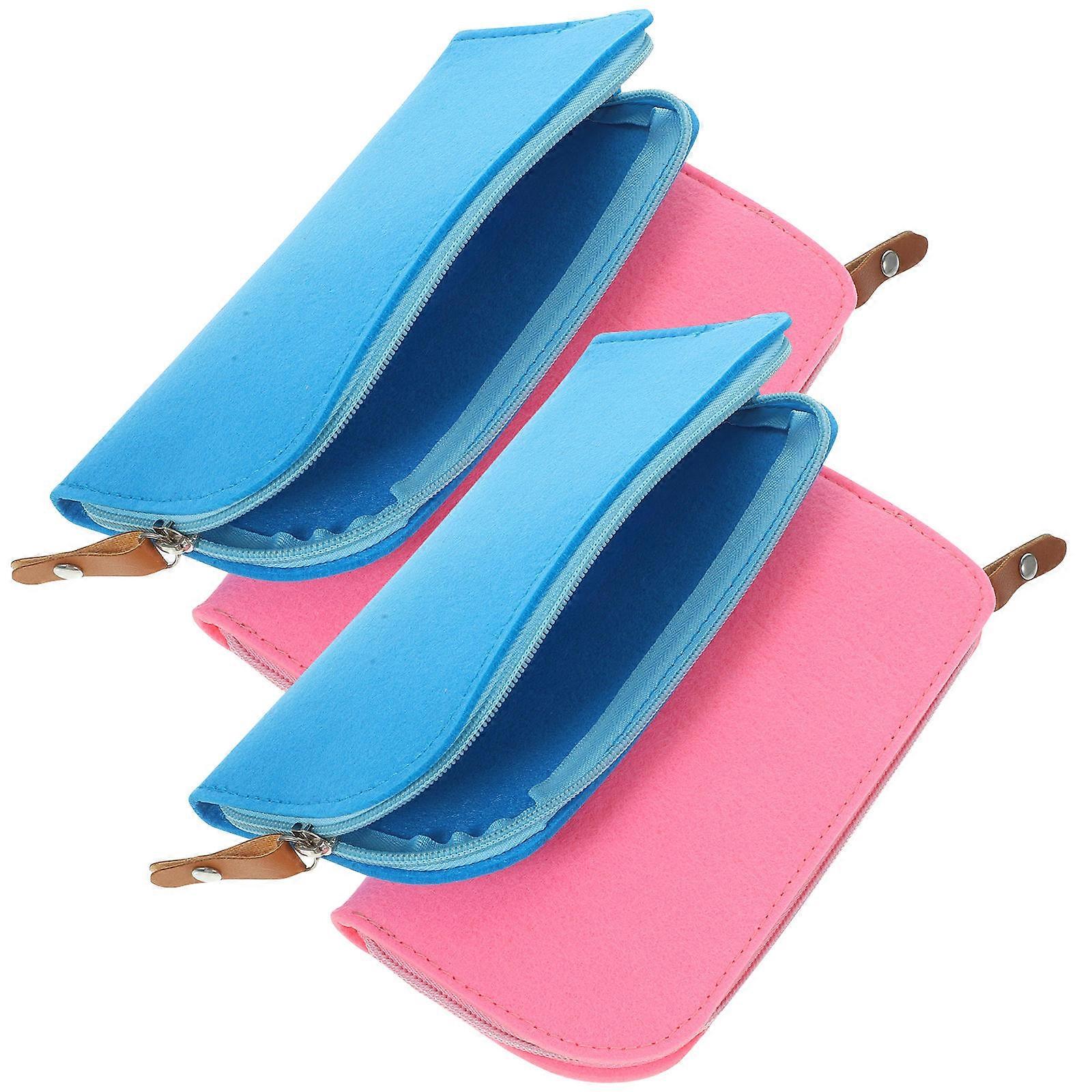 Multi-Function Stationery Bag Felt Pencil Case for Storage 8Pcs