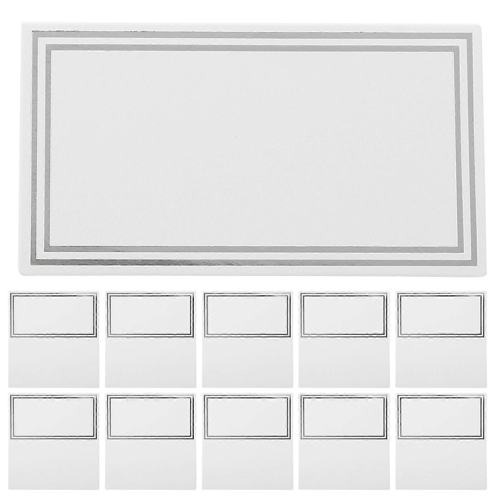 Silver Paper Place Cards Double Frame for Wedding Table 50Pcs