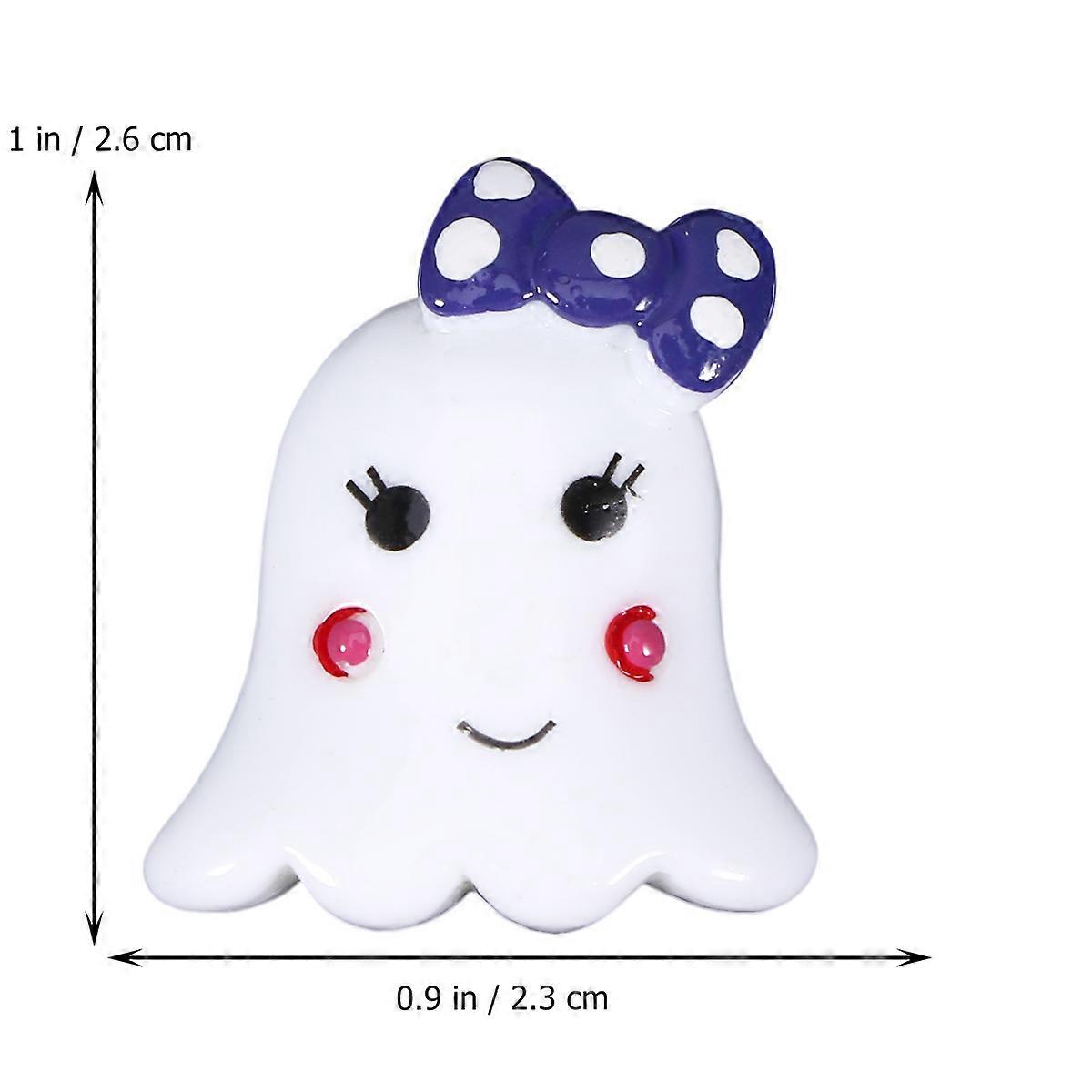 Craft Making Accessory Resin Cartoon Ghost for Halloween DIY 10Pcs