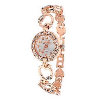 Woman Gold Watch Digital Quartz Movement Daily Wear Rose Gold 1Pcs