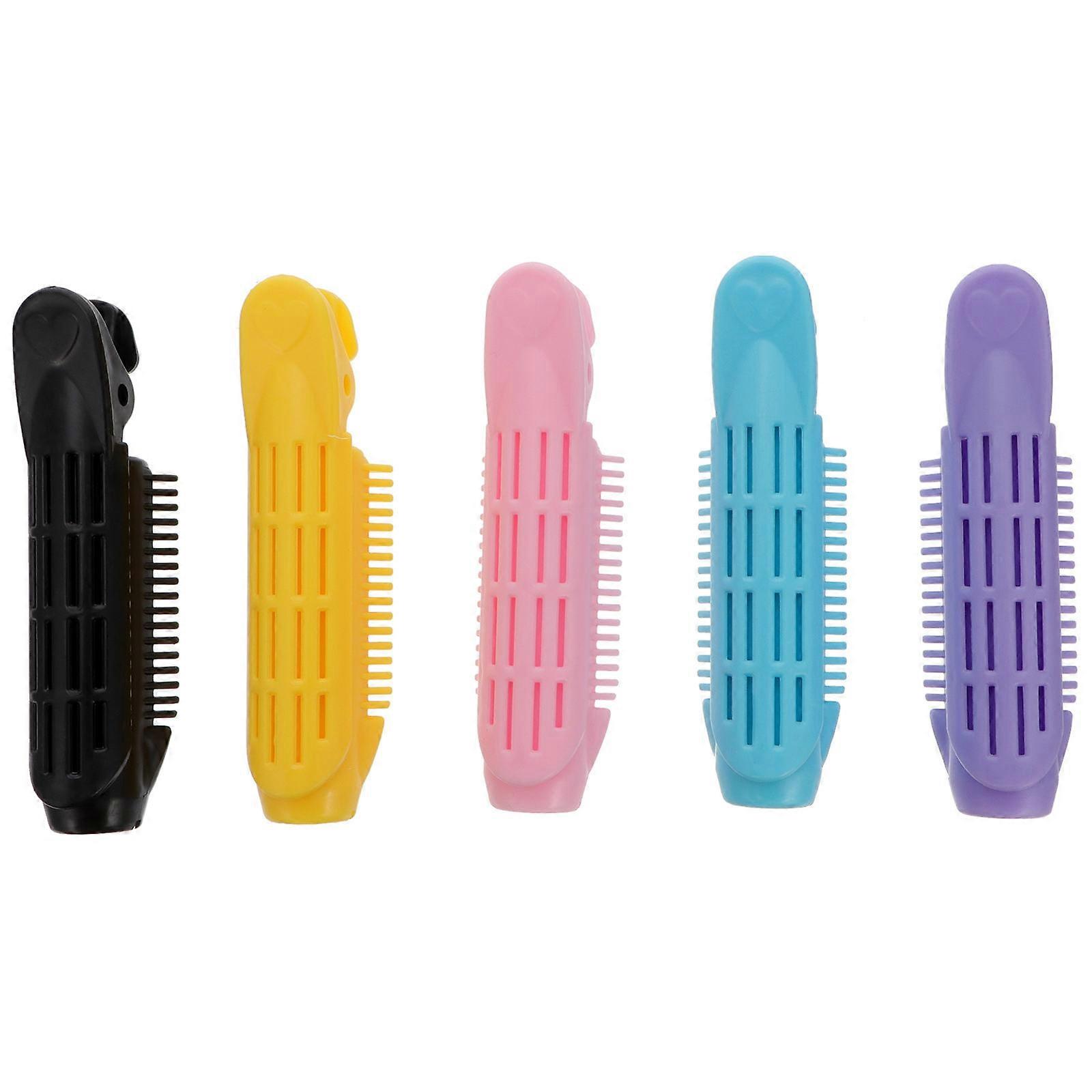Set van 5 plastic haarrollers met krulfunctie