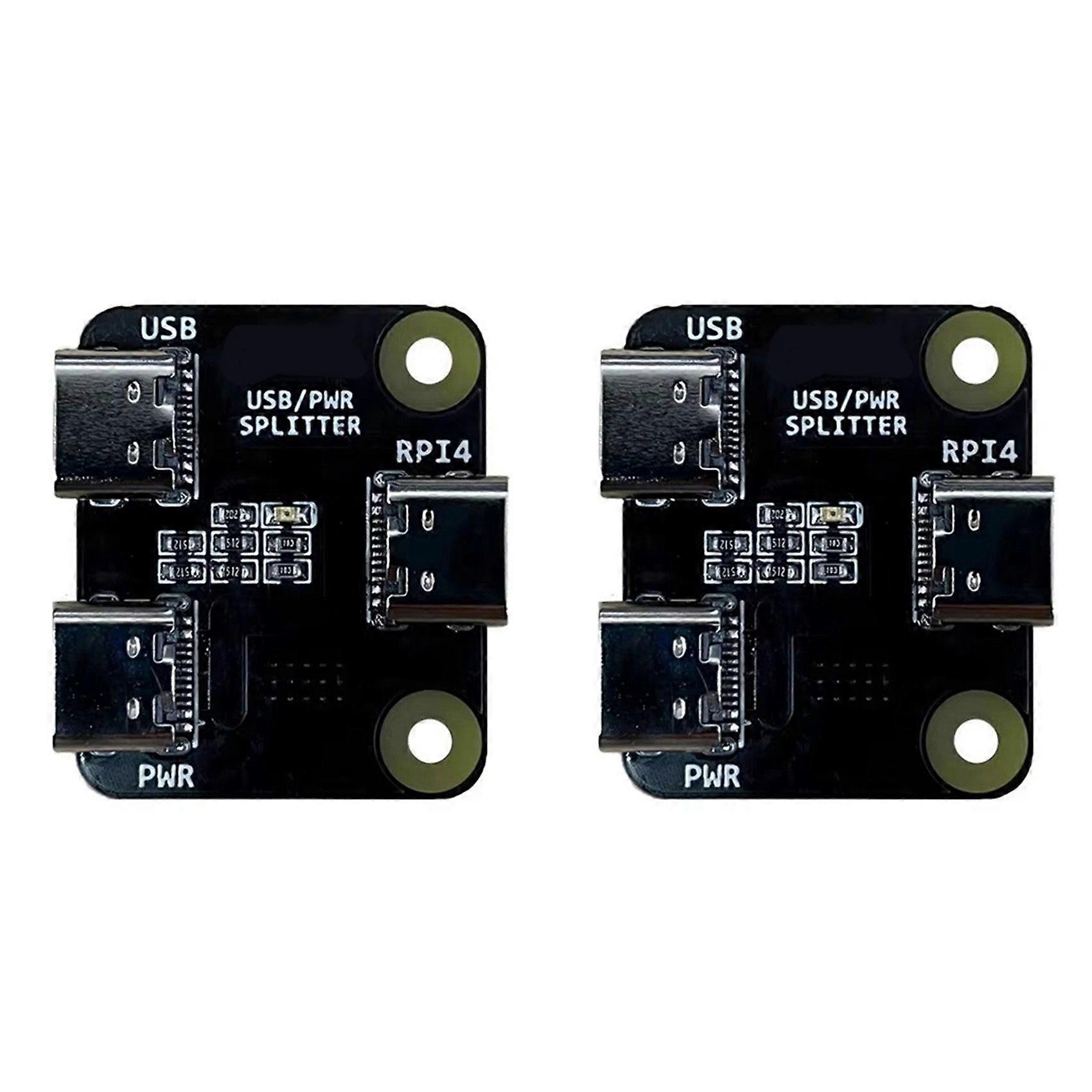 2X USB Power Splitter for Raspberry Pi BliKVM and Development Board HDMI-Compatible for Remote Control Overtip Server