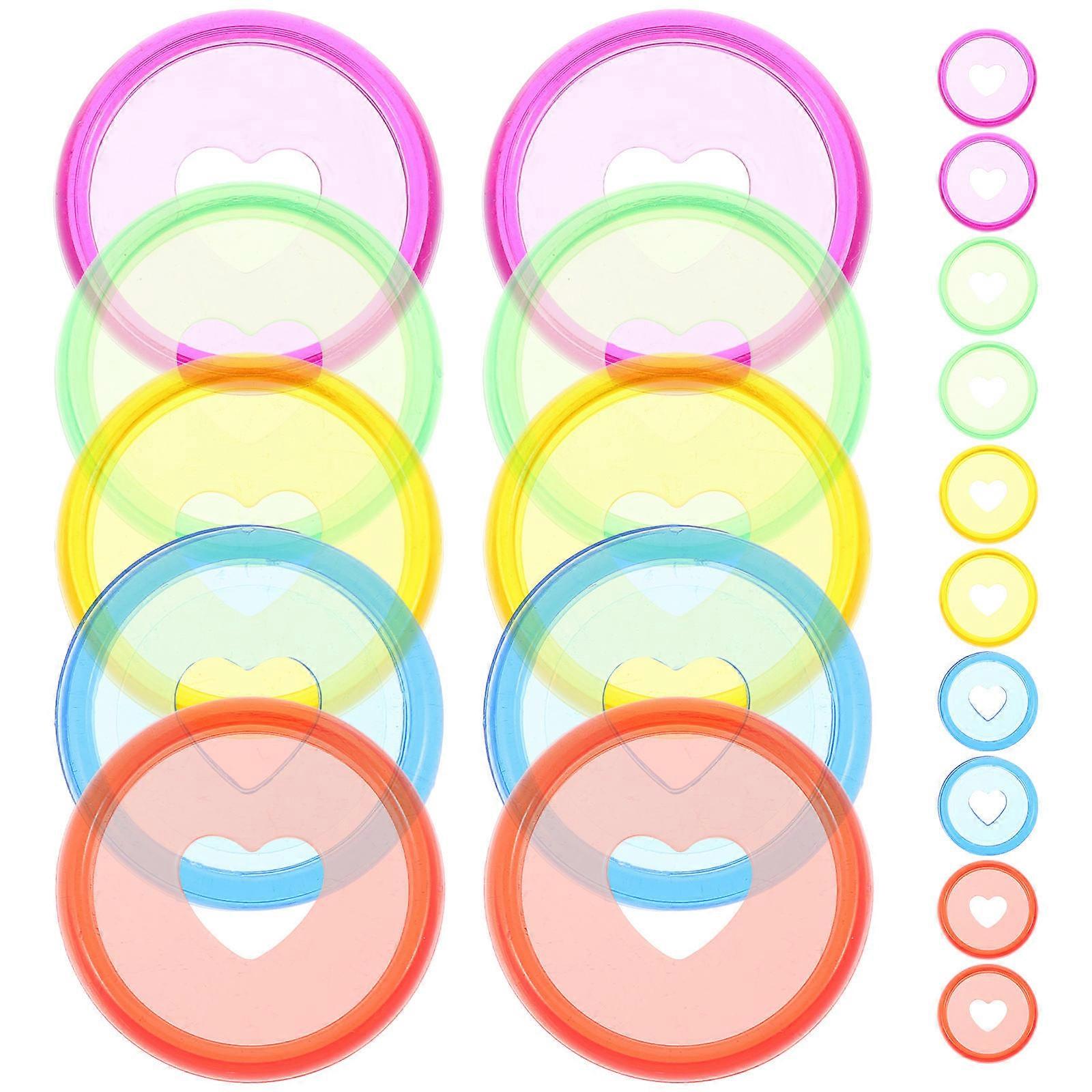 Discbound Discs Binder Discs for Planner 25Pcs Assorted Color Plastic Binders