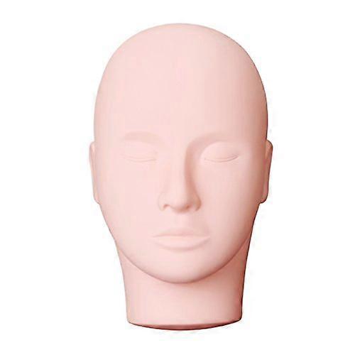 Eyelash Extension Practice Head with Realistic Surface Flat Head Mannequin for Makeup Training