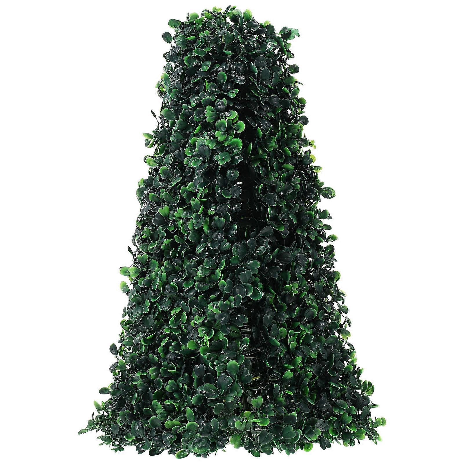 Artificial Grass Simulation Grass Tower for Home Decor 3Pcs Green Plastic