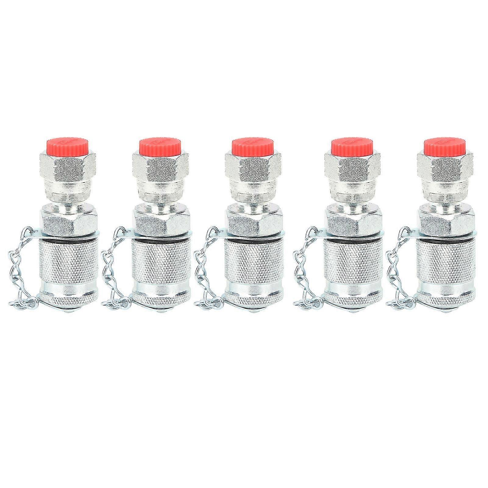 5Pcs Hydraulic Testing Adapter Thread Pressure Measuring Tester Connectors PT/PPT