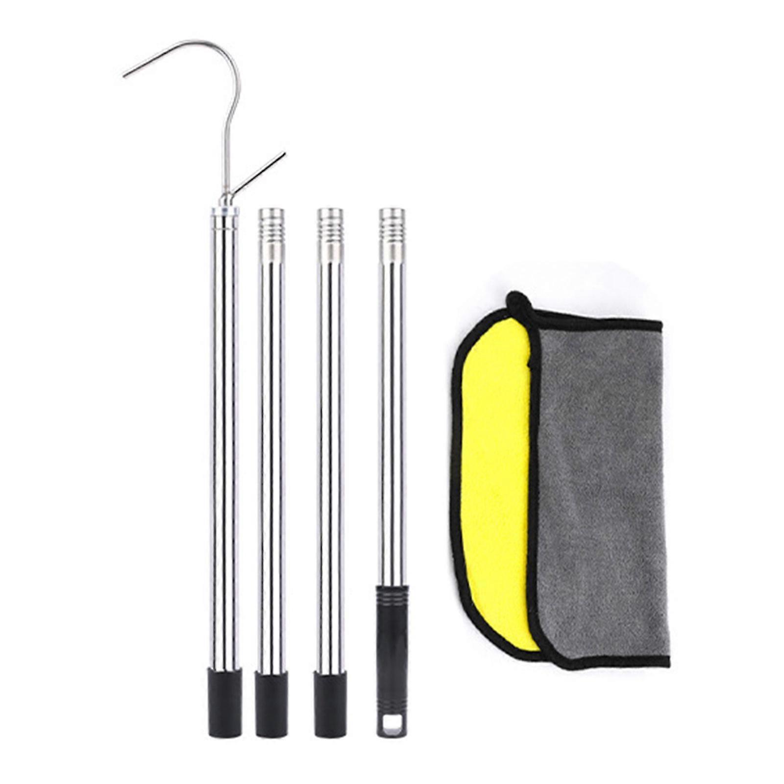 Multiuse Pool Cleaning Helper With 1.6m modifiable Grip And Solid Metal Hook Multicolor