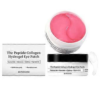 60 stuks oogmaskers voor vrouwen, peptidecollageenhydrogel oogpleister anti-aging, bestrijdt fijne lijntjes, wallen en donkere kringen