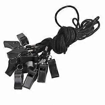 2024 12pcs Black Plastic Whistle Set - Loud Crisp Sound Sports Whistle with Lanyard compatible with Referees