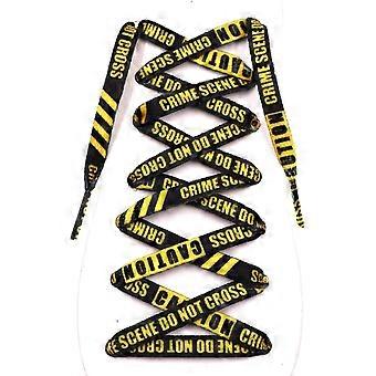Lacets plats imprimés, lacets pour baskets, lacets fantaisie jaunes