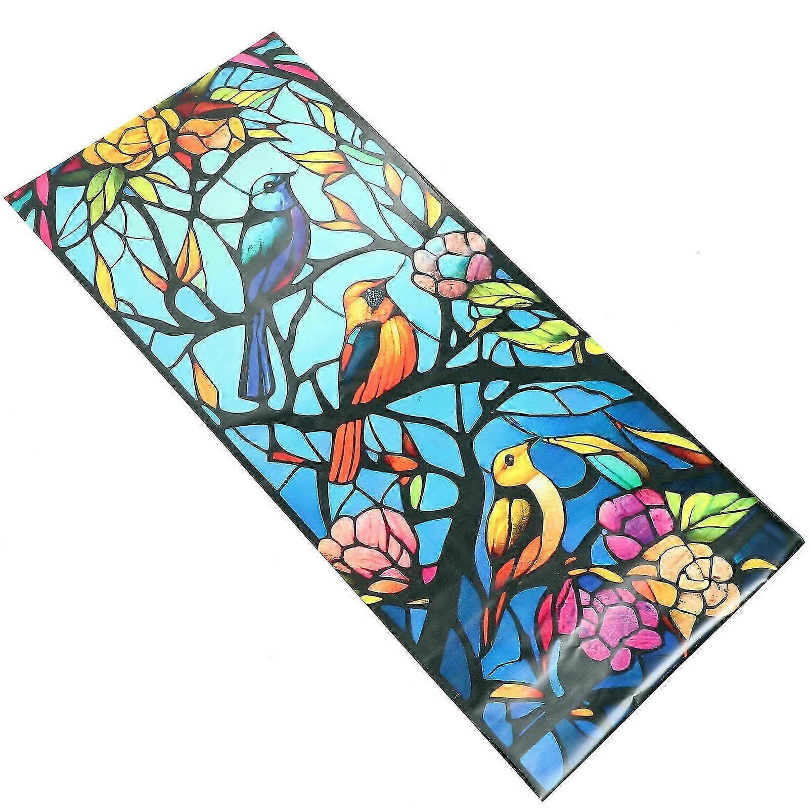 Static Window Cling Flower Bird Window Decal for Glass Decoration