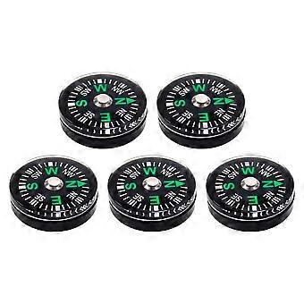 5X 15mm tasku Survival nesteellä täytetty nappikompassi retkeilyyn