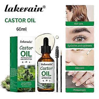 Aceite de ricino negro puro 60 ml. Aceite nutritivo para el cabello que mejora el cabello seco y encrespado, potencia la salud capilar para el cuidado diario del cabello en el hogar y el acondicionamiento del peinado.