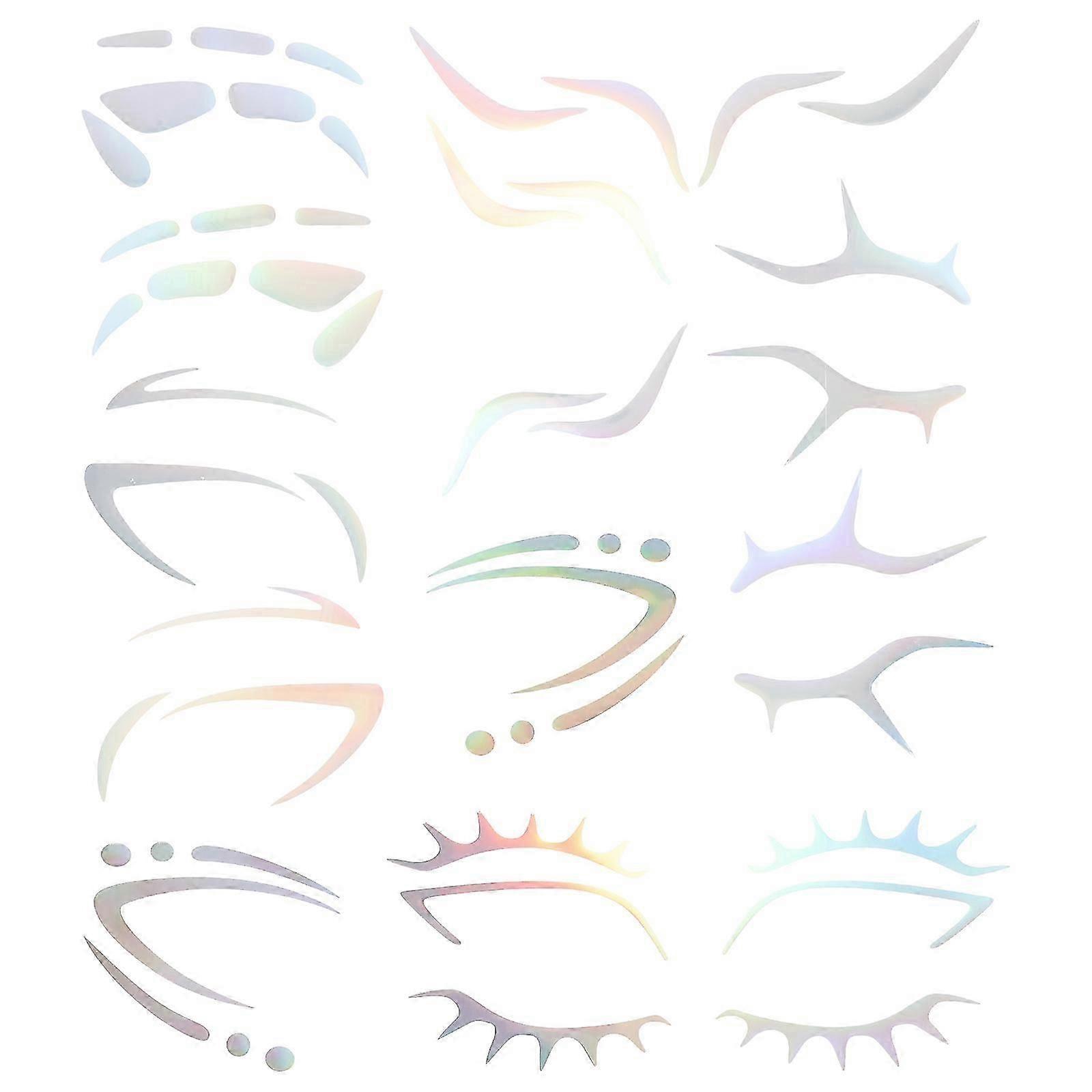 Temporary Eye Makeup Stickers for Face 6Pcs Multicolor Set